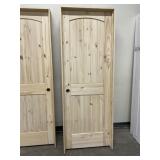 28' x 80' RH Knotty Pine 2P Arch Top Interior Door