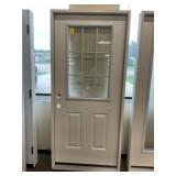 36' x 80' RH Fiberglass HV 9-Lite Exterior Door