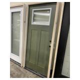 36' x 80' LH Fiberglass Craftsman Exterior Door
