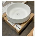 15' White Circle Vessel Sink x2