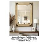 Trahome 28 X 20 Wood Frame Mirror
