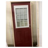 32' x 80' LH Fiberglass HV 9-Lite Exterior Door