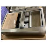 36' Stainless Double Bowl Kitchen Workstation