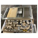 36' Stainless Double Bowl Kitchen Workstation