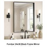 Frunbar 24 X 36 Mirror With Black Metal Frame x 2