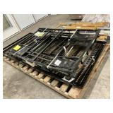 4' x 8' Black Steel Security Fence & Transporters