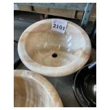 16-1/2'DIA Round Marble Vessel Sink