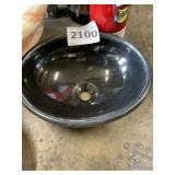 15'L Black Marble Sink Vessel