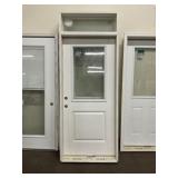 36' x 80' RH Steel 1/2 Lite Ext. Door W/ Transom
