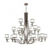 53' 18 Lite Grand Chandelier In Bronze