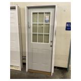 32' x 90' LH Steel OUTSWING 9-Lite Exterior Door