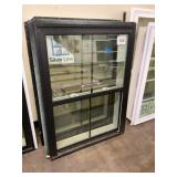 36' x 48' Black Vinyl Single Hung Windows x 2
