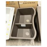 33' x 22' Undermount Composite Dbl Bowl Sink