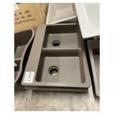 33' Brown Double-Bowl Composite Sink x2