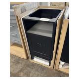 16' Black Single Bowl Vanity Base