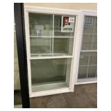 35' x 59' White Vinyl Single Hung Windows x 2