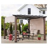 13' x 11' Metal Pergola w/Sliding Canopy