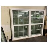 36' x 60' White Twin Single Hung Vinyl Window x 2
