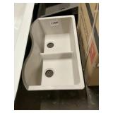 33' Double Bowl Composite Sink in Putty