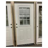 36' x 80' RH Steel HV 9-Lite w/ Blinds Ext. Door