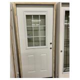 36' x 80' LH Steel HV 9-Lite w/ Blinds Ext. Door