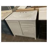 37.5' Gray Vanity w/ White/Gray Sink Top