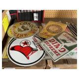 Mixed Lot of Decorative Metal Signs for One Money