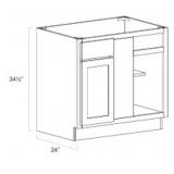 RTA 43-46' Base Blind Corner Cabinet-Espresso