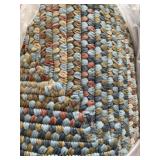 10' x 13' Braided Multi Federal Blue Area Rug