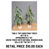 Table Top Christmas Trees x 4
