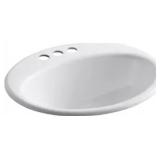 Kohlerï¿½ 19-1/4' Oval Drop-In Bathroom Sink