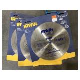 Irwin 7 1/4'  140T Saw Blade x3