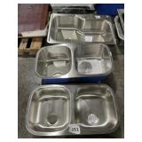 Mixed Lot of Stainless-Steel Sinks x 3