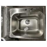 25' x 22' Single Bowl Drop-In SS Kitchen Sink