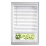 24' x 48' Cordless Faux Wood Blinds in White x 4