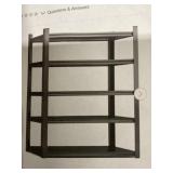 RTA 5-Tier Heavy-Duty Metal Shelf in Black