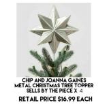 Metal Christmas Tree Topper x4