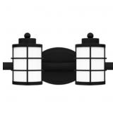 Quoizelï¿½ 2-Bulb Vanity Light in Matte Black x 4