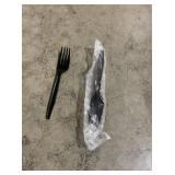Case of (1,000) Black Plastic Forks x 2