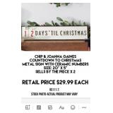 Countdown To Christmas Metal Sign x 2