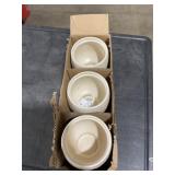 5-1/2' Clay Decorative Bowl/Vase x 3