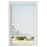 2' Cordless Faux Wood Blinds in White x 2