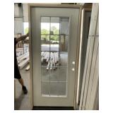 36' x 80' LH FV Steel Exterior Door in White