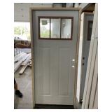 36' x 80' LH Steel 2-Panel Exterior Door in White