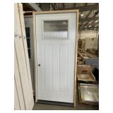 36' x 80' RH 2-Panel Steel Exterior Door in White