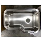 33' x 22' Offset Single Bowl Stainless Steel Sink
