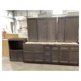 9Pc 42' West Point Grey Garage Cabinet Set