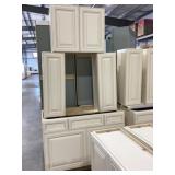 4Pc Bathroom Cabinet Set in Antique White