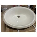 Case of (2) 18'W Undermount Porcelain Sinks x 3