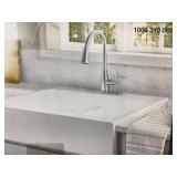 34' x 24' Apron Front Double Bowl Fireclay Sink